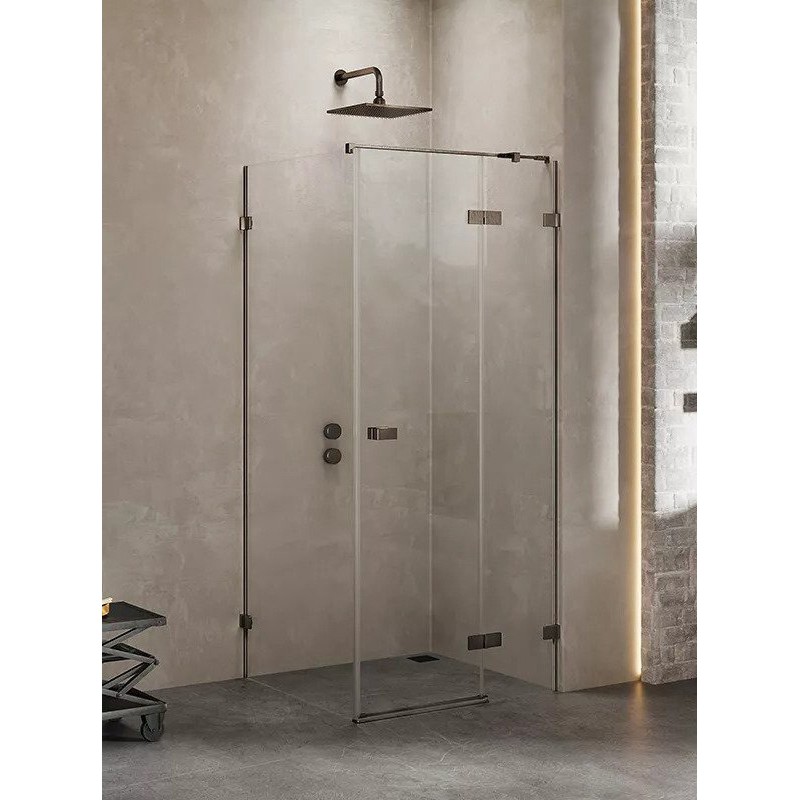 New Trendy Avexa Gunmetal Brushed Kabina Prostokątna P 120x100x200 Przezroczyste 6mm Active Shield (EXK-3365)