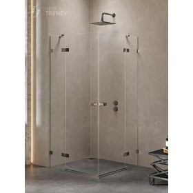 New Trendy Avexa Gunmetal Brushed Kabina Kwadratowa 110x110x200 Przezroczyste 6mm Active Shield (EXK-3396)