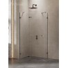 New Trendy Avexa Gunmetal Brushed Kabina Pięciokątna L 100x80x200 Przezroczyste 6mm Active Shield (EXK-3838)