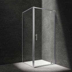 Omnires S Kabina prysznicowa kwadratowa z drzwiami uchylnymi 80 x 80 cm chrom (S-80KCRTR)