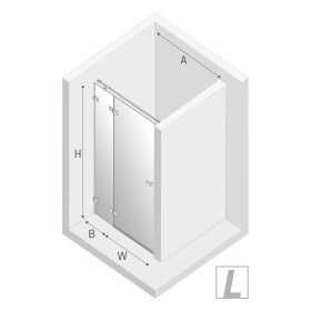 New Trendy Avexa Copper Drzwi Prysznicowe L 80x200 Przezroczyste 6mm Active Shield (EXK-3531)