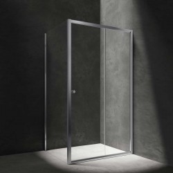 Omnires Bronx Kabina prysznicowa prostokątna z drzwiami przesuwnymi 140 x 90 cm chrom (BR1490CRTR)