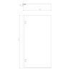 Omnires Waterloo Parawan nawannowy jednoskrzydłowy 80 cm chrom (HMP80XCRTR)