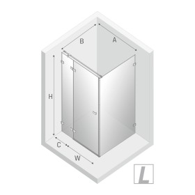 New Trendy Avexa Copper Kabina Prostokątna L 100x70x200 Przezroczyste 6mm Active Shield (EXK-3557)