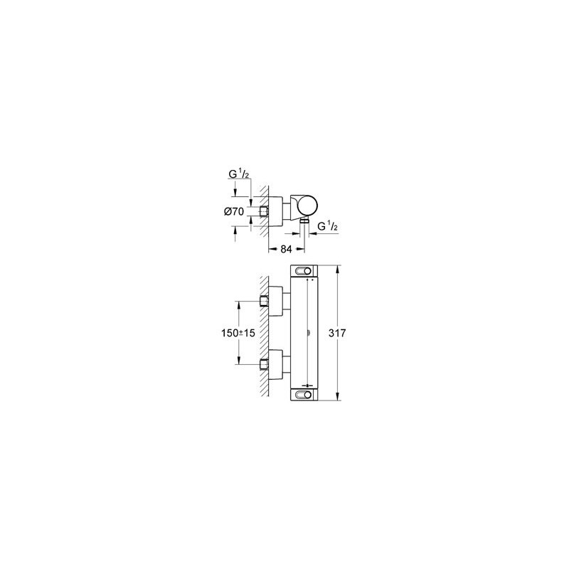 Grohe Grohtherm 2000 Bateria Prysznicowa Termostatyczna 34169001