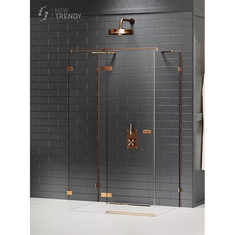 New Trendy Avexa Copper Kabina Prostokątna Przyścienna L 110x100x200 Przezroczyste 6mm Active Shield (EXK-3711)
