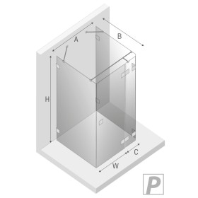 New Trendy Avexa Copper Kabina Prostokątna Przyścienna P 110x70x200 Przezroczyste 6mm Active Shield (EXK-3738)