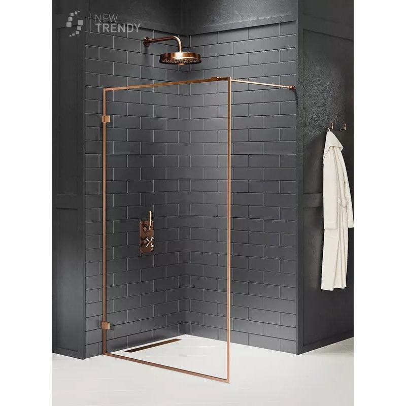 New Trendy Avexa Copper Kabina Walk-In 50x200 Przezroczyste 6mm Active Shield z ramką (EXK-3794)