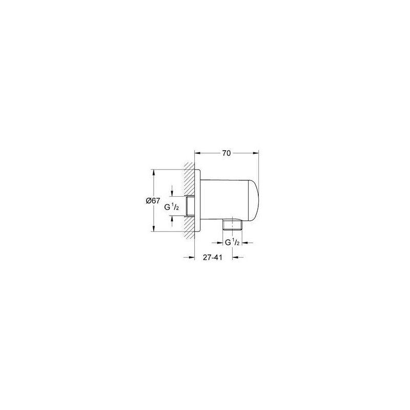 Grohe Relexa Kolanko Przyłączeniowe Ścienne 28671000