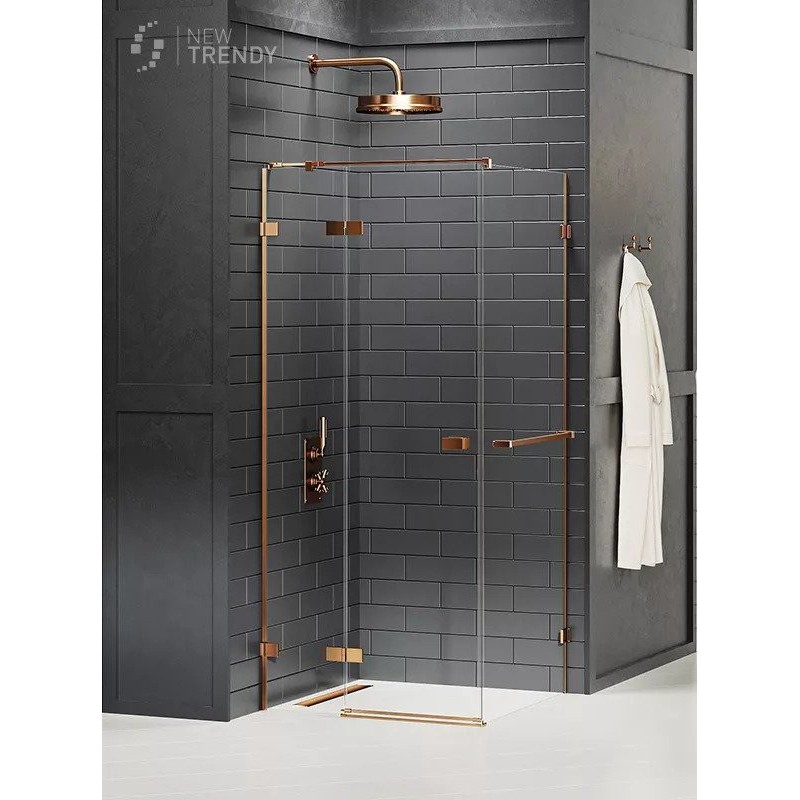 New Trendy Avexa Copper Kabina Prostokątna L 120x80x200 Przezroczyste 6mm Active Shield (EXK-3630)