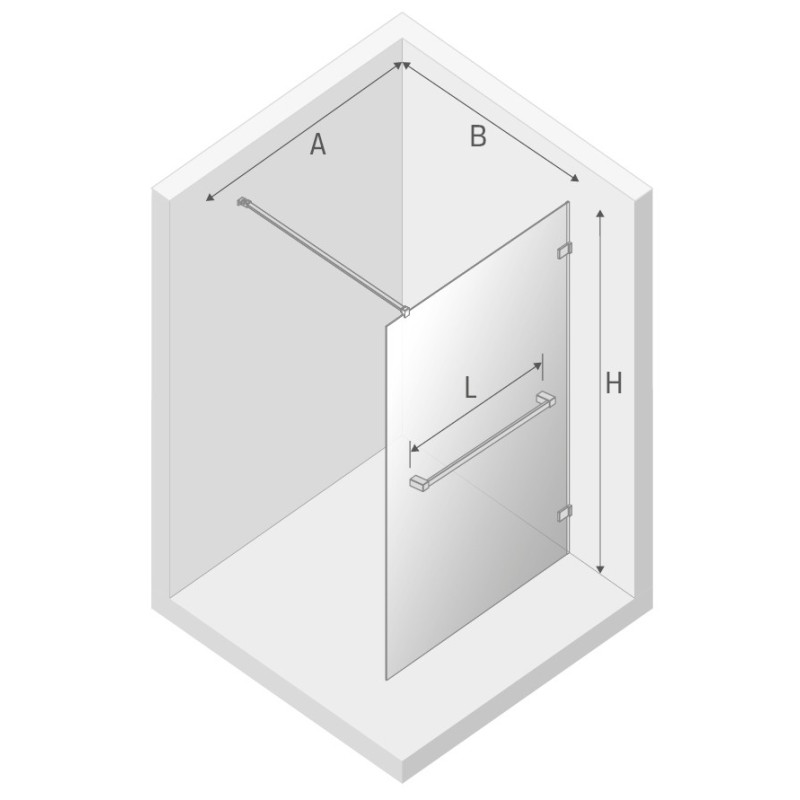 New Trendy Avexa Copper Kabina Walk-In 120x200 Przezroczyste 6mm Active Shield (EXK-3779)