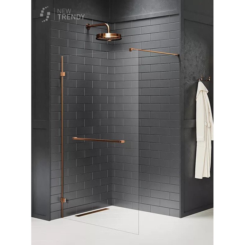 New Trendy Avexa Copper Kabina Walk-In 120x200 Przezroczyste 6mm Active Shield (EXK-3779)
