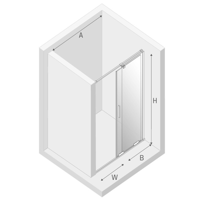 New Trendy Smart Drzwi Prysznicowe 140x200 Przezroczyste 8mm Active Shield (EXK-4009)