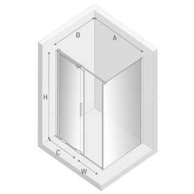 New Trendy Smart Kabina Kwadratowa 100x100x200 Przezroczyste 8mm Active Shield (EXK-4022)