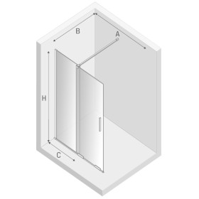 New Trendy Smart Kabina Walk-In 100x200 Przezroczyste 8mm Active Shield (EXK-4087)