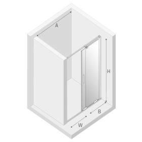 New Trendy Smart Black Drzwi Prysznicowe 180x200 Przezroczyste 8mm Active Shield (EXK-4117)