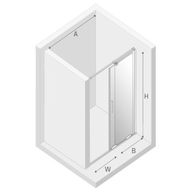 New Trendy Smart Light Gold Drzwi Prysznicowe 160x200 Przezroczyste 8mm Active Shield (EXK-4219)