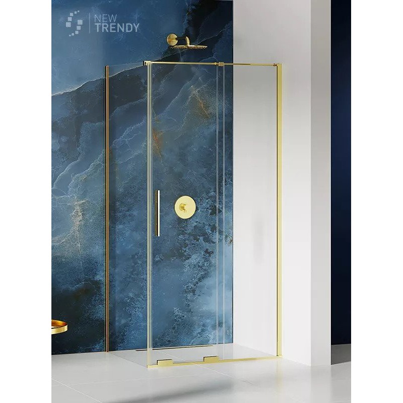 New Trendy Smart Light Gold Kabina Prostokątna Narożna 140x110x200 Przezroczyste 8mm Active Shield (EXK-4251)