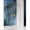 New Trendy Smart Light Gold Kabina Kwadratowa Narożna 2D 80x80x200 Przezroczyste 8mm Active Shield (EXK-4263)