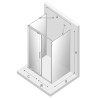 New Trendy Smart Light Gold Kabina Prostokątna Przyścienna 140x90x200 Przezroczyste 8mm Active Shield (EXK-4291)