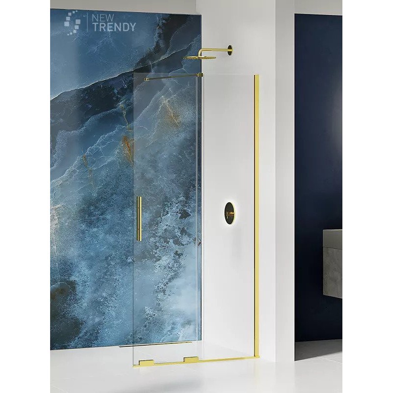 New Trendy Smart Light Gold Kabina Walk-In 150x200 Przezroczyste 8mm Active Shield (EXK-4300)