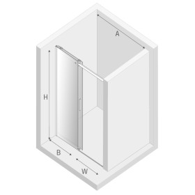 New Trendy Softi Drzwi Prysznicowe 100x200 Przezroczyste 8mm Active Shield (EXK-3895)