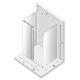 New Trendy Softi Kabina Prostokątna Przyścienna 130x80x200 Przezroczyste 8mm Active Shield (EXK-3944)