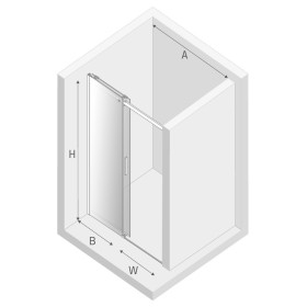 New Trendy Softi Black Drzwi Prysznicowe 130x200 Przezroczyste 8mm Active Shield (EXK-3953)