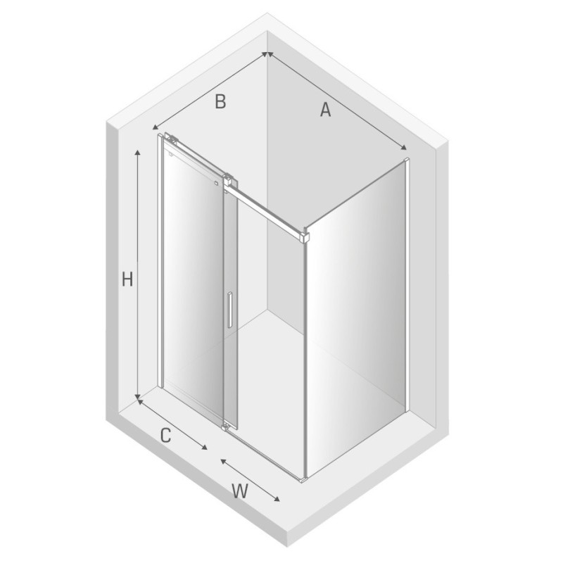 New Trendy Softi Black Kabina Prostokątna 100x80x200 Przezroczyste 8mm Active Shield (EXK-3965)