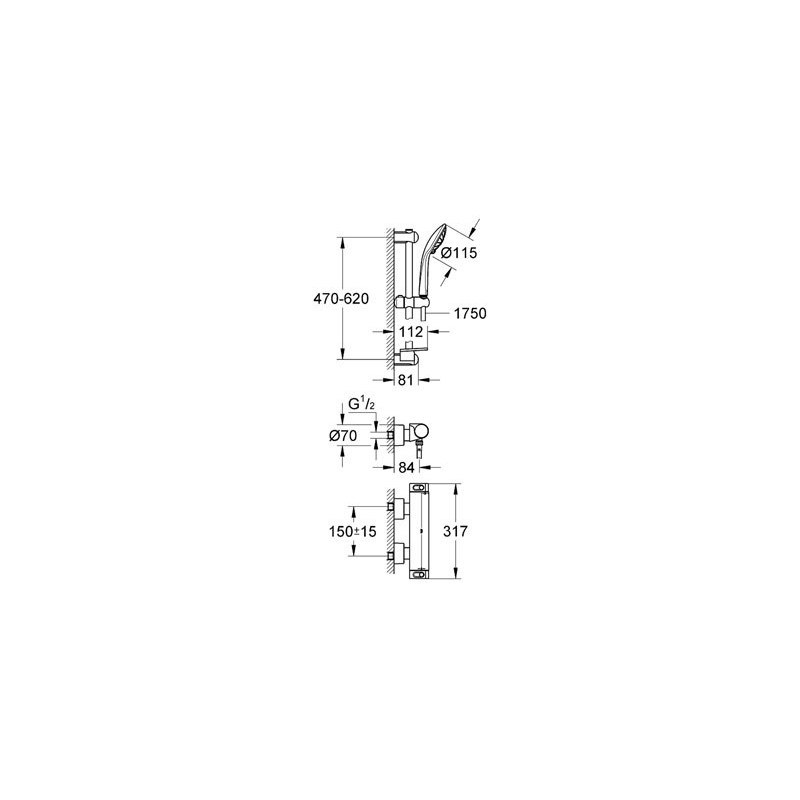 Grohe Komplet Prysznicowy Grohtherm 34195001