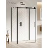 New Trendy Softi Black Kabina Prostokątna Przyścienna 120x80x200 Przezroczyste 8mm Active Shield (EXK-3996)