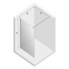 New Trendy New Modus White Kabina Walk-In U 110x200 Przezroczyste 8mm Active Shield (EXK-2205)