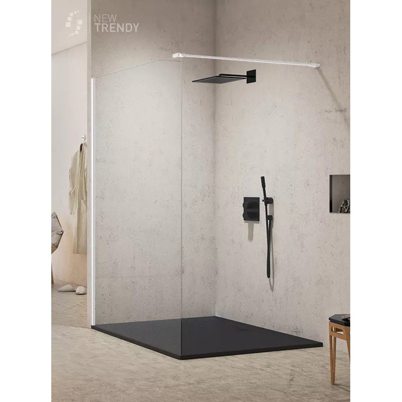 New Trendy New Modus White Kabina Walk-In U 110x200 Przezroczyste 8mm Active Shield (EXK-2205)