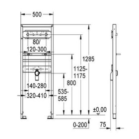 Grohe Rapid SL Stelaż podtynkowy do umywalki (38546000)