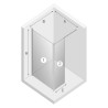New Trendy New Modus White Kabina Walk-In 2 Ścianki U 80x200 Przezroczyste 8mm Ramka Active Shield (EXK-2229)