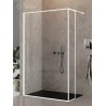 New Trendy New Modus White Ścianka Prysznicowa 1 Walk-In Zestaw 110x200 cm Szkło Przezroczyste Ramka (EXK-2250)