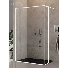 New Trendy New Modus White Ścianka Prysznicowa 1 Walk-In Zestaw 140x200 cm Szkło Przezroczyste Ramka (EXK-2253)