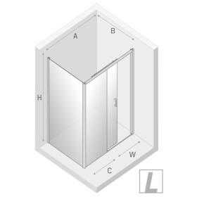New Trendy Prime Kabina Prostokątna Narożna L 160x80x200 Przezroczyste 6mm Active Shield (K-1221)