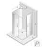 New Trendy Prime Kabina Prostokątna Przyścienna P 90x70x200 2D Przezroczyste 6mm Active Shield (K-1519)