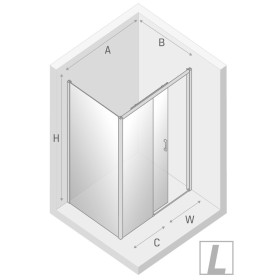 New Trendy Prime Black Kabina Prostokątna Narożna L 120x100x200 Przezroczyste 6mm Active Shield (K-1287)