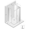 New Trendy Prime Black Kabina Prostokątna Przyścienna L 80x90x200 2D Przezroczyste 6mm Active Shield (K-0994)