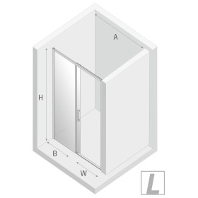 New Trendy Prime White Drzwi Prysznicowe L 110x200 Przezroczyste 6mm Active Shield (D-0402A)