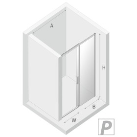 New Trendy Prime White Drzwi Prysznicowe P 130x200 Przezroczyste 6mm Active Shield (D-0407A)
