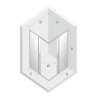 New Trendy Prime White Kabina Prostokątna U 80x120x200 Przezroczyste 6mm Active Shield (D-0396A/D-0405A)
