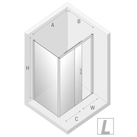 New Trendy Prime White Kabina Prostokątna Przyścienna L 130x70x200 Przezroczyste 6mm Active Shield (K-1368)