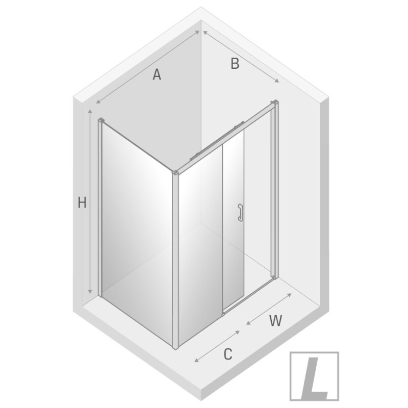 New Trendy Prime White Kabina Prostokątna Przyścienna L 160x80x200 Przezroczyste 6mm Active Shield (K-1381)