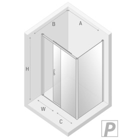 New Trendy Prime White Kabina Prostokątna Przyścienna P 110x70x200 Przezroczyste 6mm Active Shield (K-1388)