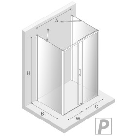 New Trendy Prime White Kabina Prostokątna Przyścienna P 100x90x200 Przezroczyste 6mm Active Shield (K-1034)