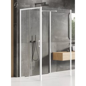 New Trendy Prime White Kabina Prostokątna Przyścienna L 100x110x200 Przezroczyste 6mm Active Shield (K-1564)