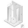New Trendy Prime White Kabina Prostokątna Przyścienna P 80x100x200 Przezroczyste 6mm Active Shield (K-1536)